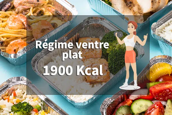Régime ventre plat 1900 calories - Chef Costaud