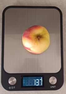 poids pomme 137 grammes
